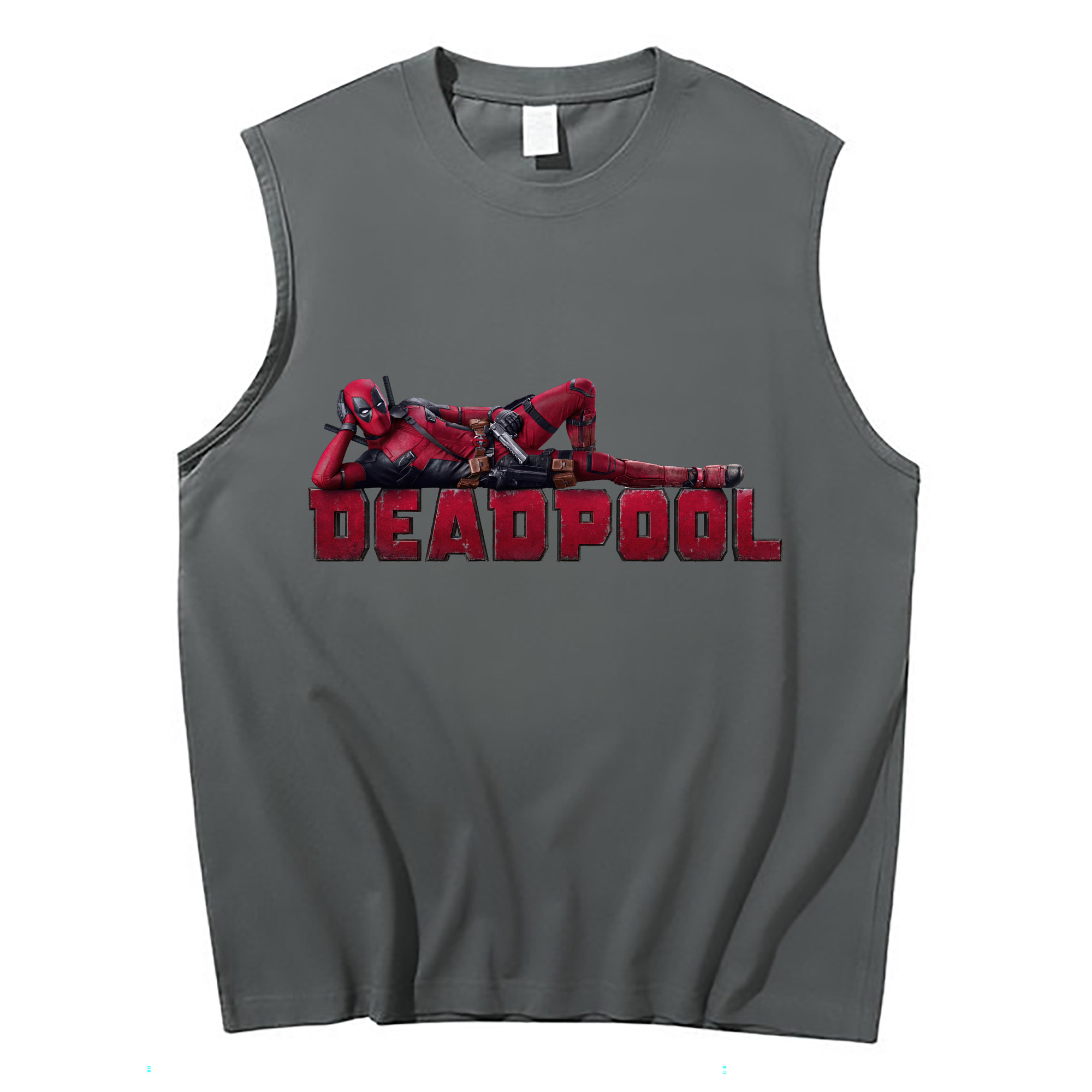 （画像用） Deadpool デッドプール コットン100％タンクトップ（フロントプリント）